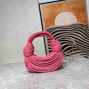 Mode abstracte tas streep geweven dubbele knoop dameshandtas designer tas met hoge capaciteit