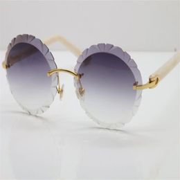 Accesorios de moda Gafas de sol de oro de 18 quilates Lente ovalada Nuevo Plank Mix Gafas de sol de metal Sin montura T8200761 Gafas vintage Anteojos 239P