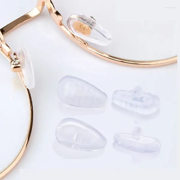 Accesorios de moda 3 pares Cámara de aire Silicona Antideslizante Almohadillas para la nariz suaves con tornillos Destornillador Paño para gafas Gafas de sol Gafas