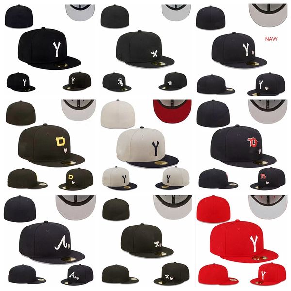 Accessoires de mode Toute l'équipe Plus Casquette Casquettes de baseball Chapeau ajusté Hommes Sport Casquettes de baseball Hip Hop Adulte Visière plate pour les sports de plein air Unisexe Taille extérieure 7-8