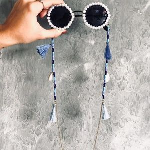 Accessoires de mode Boho Chaîne de lunettes de lecture pour femmes Cordons de lunettes de soleil en métal Cordons de lunettes perlés Longe de maintien Sangles de retenue de lunettes