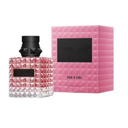 Accessoires de mode Nés dans le parfum Roma Donna Fragrance Eau de Parfum pour les femmes 3,4 oz 100 ml de colocne Spray longue duré