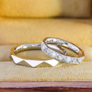 Mode-accessoires Paar Ring Verlovingsaccessoires S925 Sterling Zilver Diamant Dames Exquise Gift hoogwaardige luxe