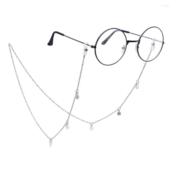 Accesorios de moda, cadena de cristal para gafas para mujer, soporte para gafas de sol con borla CZ, cordones para gafas, correa para el cuello