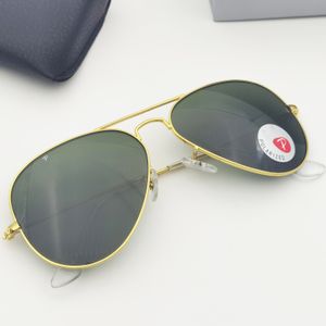 Accessoires de mode Lunettes de soleil classiques polarisées Pilot top qualité taille 58mm 62mm Cadre en métal Hommes femme Marque Design homme Lunettes de soleil Conduite gafas