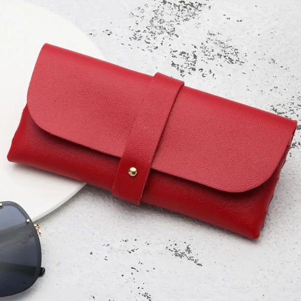 Accessoires de mode femmes hommes rangement en cuir PU boîte souple étui à lunettes lunettes de soleil sac support de pochette de protection Portable pliant