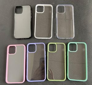 Mode Acrylique Cas Mat Clair Téléphone Cas Transparent Couverture Arrière Protecteur Pour iPhone 12 mini pro max X XR XS