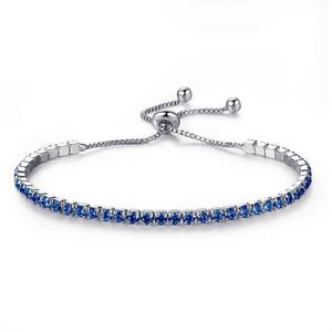 Mode verstelbare tennisarmbanden voor vrouwen glanzende Sier Color Chain Bangle Simple Diamond Armband