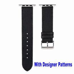 Moda Ajustable Diseñador superior Bandas de reloj Correas Lujo D Flor Deporte PU Cuero tres correas inteligentes iwatchs 38 mm / 40 mm / 41 mm / 42 mm / 44 mm / 45 mm 49 mm i-watch 8 7 6 Muñequera