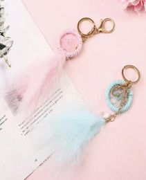 Fashion aessoriescolors Keychain Dreamcatcher tas hanger decoratie cadeau handgemaakte mini mordern -stijl droomvanger sleutelhangers 165037394