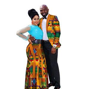 2019 Mode Afrikaanse Paar Bruiloft Kleding Dashiki Vrouwen drerses Mannen shirt voor Liefhebbers Casual losse Traditionele Kleding WYQ66