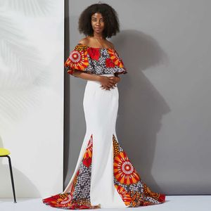 Mode femmes africaines Kitenge imprimer conçoit robe de dîner traditionnelle vêtements africains robes de soirée pour