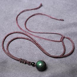 Mode-ainbow Perles Eye Ball Pendentif pierre naturelle Transfert chanceux Amour Crysta Amulet Bijoux Pendentif Collier