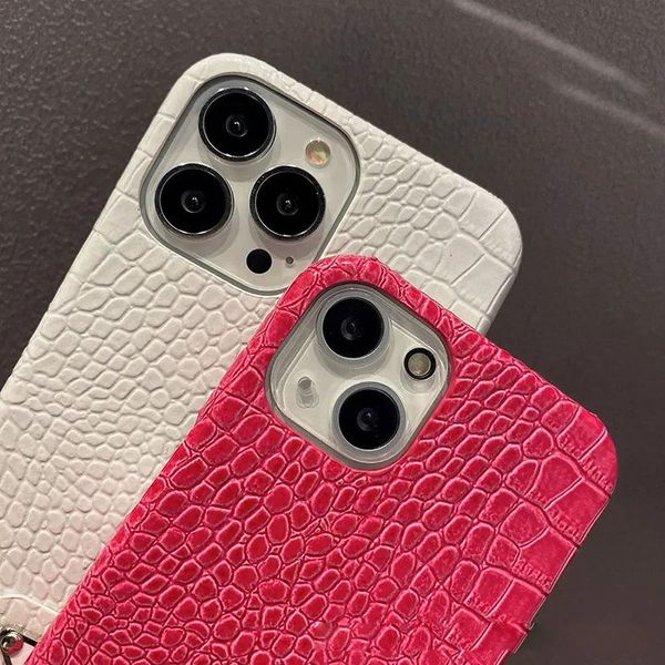 Mode Alligator Patroon LU Telefoonhoesjes iPhone 14 13 12 11 Pro Max Plus Hoge kwaliteit 15 15pro 14Pro 13pro 12pro 11pro Luxe Designer met Logo Box Drop Shipping