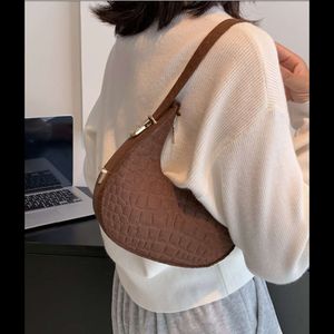 Sacs à bandoulière motif Alligator pour femmes, petite poignée, sac sous les bras, pochette en feutre, sac à main avec bourse