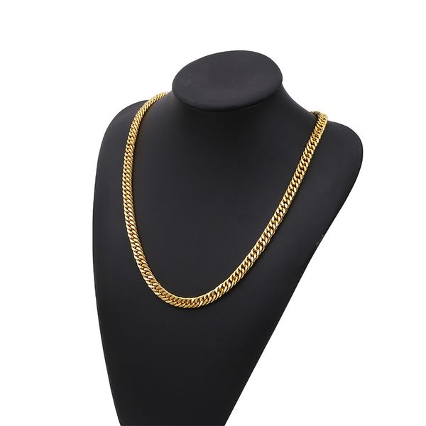 Bracelet en alliage de mode Bracelet Double tissage chaîne Gold Vente chaude Collier hip hop hhiop bijoux en gros