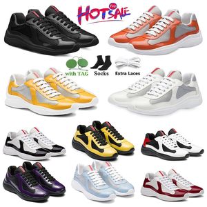 Fashion Americas Cup XL Chaussures décontractées Patent Cuir plat Green Black Trainers Chaussures Designer Sneakers Mesh America Cup pour hommes Lace-Up White Sneaker Sweet Soft Rubber 38-46