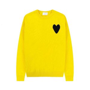 Mode Amisweater Paris Hommes Femmes Designer Chemises tricotées High Street Imprimé un motif de coeur Col rond Tricots Hommes Suis-je Jumper Vz0d