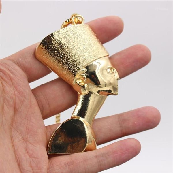 Moda antigua ANKH egipcio Horus ojo Flamen colgante Cruz collar Color oro Metal HipHop cadena encanto collar Jewelry12700