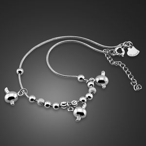 mode angel ei andlets. Solid 925 Sterling Leuke Girl Anklet. Charmante vrouw zilveren sieraden cadeau