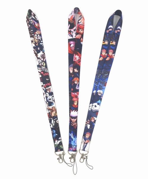 Mode Anime Comics Jujutsu Kaisen Porte-clés Sacs à main longe Porte-clés de voiture Bureau Carte d'identité Pass Téléphone portable Porte-clés Porte-badge Bijoux Cadeaux
