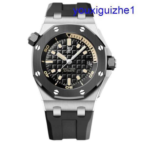 Fashion AP Wall Watch Royal Oak Offshore Series Precision Steel Rubber Bindo Machinery automática 15720 Reloj de lujo 15720cn.oo.a002ca.01