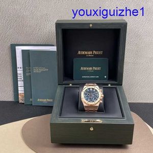 Fashion AP Wristwatch Royal Oak Series 26240or Disc bleu 18K Rose Gold Watch Mens Automatic Machinery 41mm