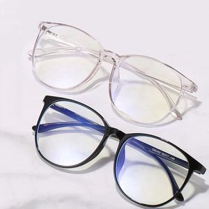 Mode Collectie AntiBlue Ray Art Brillen Plastic Frame Bril Volledige Rand Ronde Bril Unisex Verkopen 240313