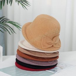 Mode artificielle lapin fourrure seau chapeau femmes automne hiver chaud épaissi pêcheur chapeau Panama peluche bassin chapeaux