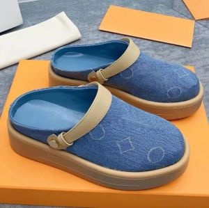 Mode aspen platform klomp slippers ontwerper mannen dames muilezels sandaal luxe leer zomerplatform casual buitenshuis strand scuffs schoenen maat 35-45