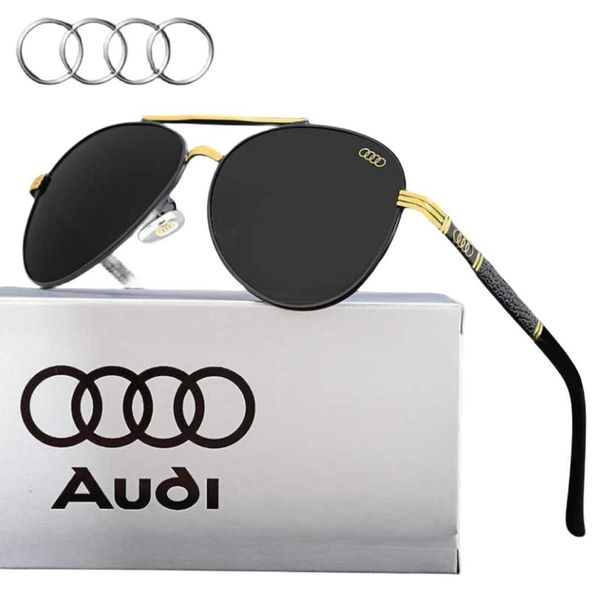 Fashion Audi Top Sunglasses Las nuevas gafas de sol para hombres, gafas de sapo polarizadas y marea de conducción de alta definición para mujeres con caja