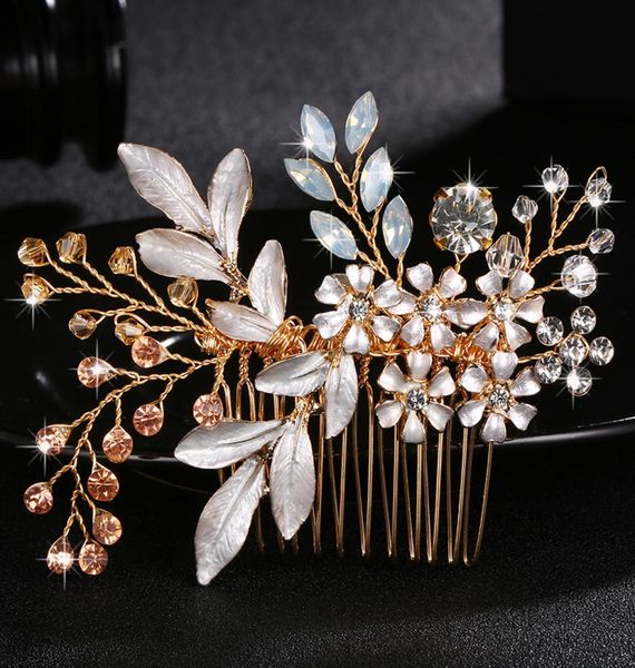 Fashion Austria Crystal Stone Hair Sembs Handmade Wedding Hairpins Femme Femmes Hair Bijoux Clips Colorful Bridal Accessoires JCH0399966944