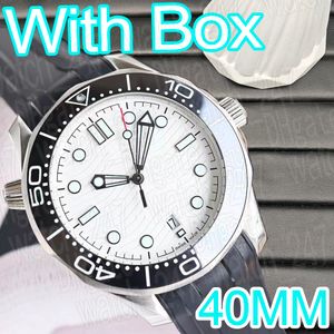 Relojes automáticos de moda para hombre, diseñador de lujo, reloj de 40 mm, relojes automáticos, cerámica, titanio, acero, luminoso, resistente al agua, movimiento mecánico, reloj de pulsera de regalo