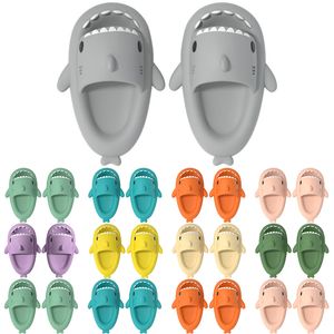 60 mens femmes shark maison d'été couleurs solides couples parents extérieurs fraîches ménages intérieurs drôles slippers gai