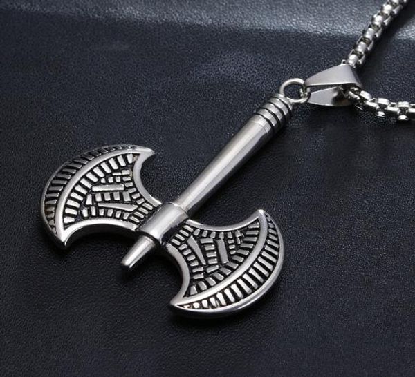 Mode- Axe Pendentif Colliers Punk Sportif Gym Accessoires Amoureux Pour Hommes Femmes En Acier Inoxydable 316 Bijoux De Mode tribal Mujer