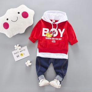 Mode Baby Boy Clothes Set 2 Stks Letter Print Top Kleding + Lange Broek Winter Kleding Voor Baby Peuter Jongens Kleding