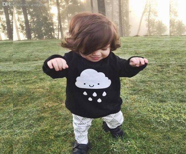 Mode bébé Cardigans garçons filles chandails tricotés vêtements nuage pluie noir pull de haute qualité bébé hoodies3023169