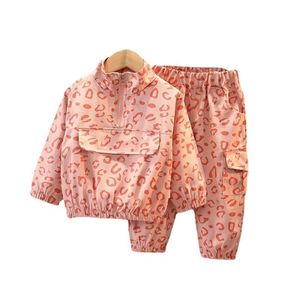 Mode baby kleding herfst kinderen meisjes kleding jongens sport jas broek 2 stks / sets peuter actieve kostuum kinderen trainingspakken 211224