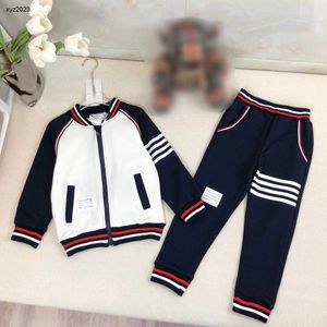 Fashion Baby Design Boys Tracksuits kinderjas set maat 90-150 cm kleurblokkering splicing ontwerp kinderjas en broek 24feb20