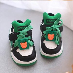 Moda Bebé Primeros pasos Dibujos animados Niño pequeño Niño Niña Zapatos para correr casuales Fondo suave Cómodo Color de costura Zapatillas para niños