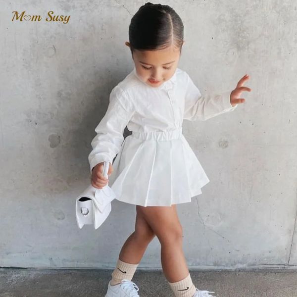 Mode bébé fille pliped jupe maman fille uniforme jupe haute taille familiale assortie jupe vêtements de fête danse 240329