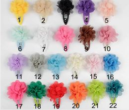 Mode Baby Meisjes Mini Chiffon Bloemen Haarspeldjes Zoete Kinderen Haarspelden voor Kinderen Accessoires Hoofddeksels Foto Props Geschenken Sets