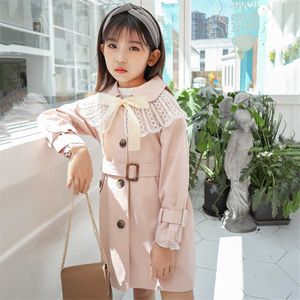 Gabardina de algodón para niñas, chaqueta cortavientos larga para niños, abrigo cálido para primavera, otoño e invierno, prendas de vestir para bebés H0909