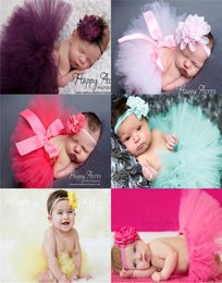 Mode baby hoofdband Tutu rok set voor po baby kinderen konijntje oor bloem haarbanden hoofdtooi schattige prinses kant rokken set KTS03584268