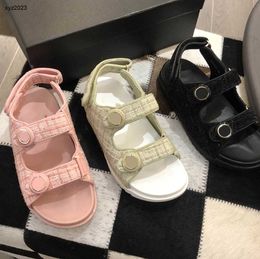 Fashion Baby Sandales Shiny Diamond Decoration Chaussures pour enfants Taille du prix 26-35, y compris en carton Box Girls Slippers 24Pril