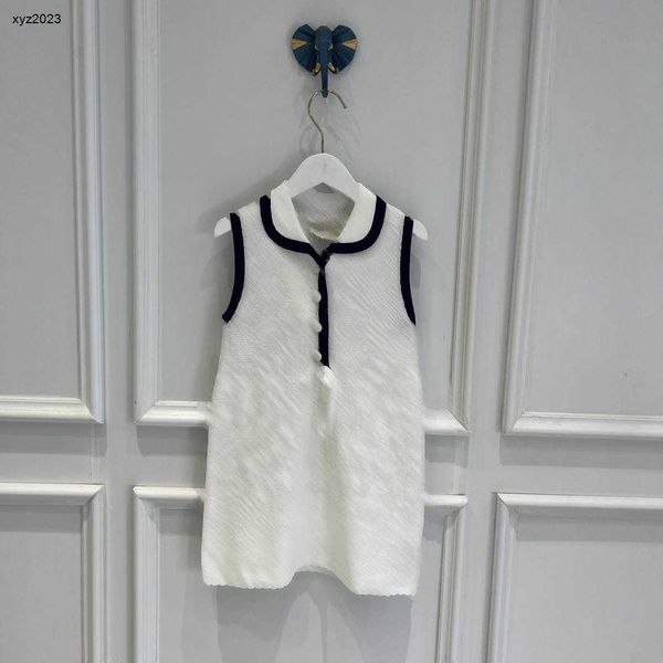 Falda de bebé de moda, ropa de diseñador para niños, vestidos de niña de tela de seda de hielo hueco, tamaño 90-160 CM, vestido de princesa, vestido de niño de verano 24Mar