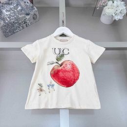 Fashion bébé t-shirts Red Apple Match Cotton Girls Boys Garch à manches courtes taille 90-160 cm Designer Kids Vêtements Enfant d'été Tees 24Feb20