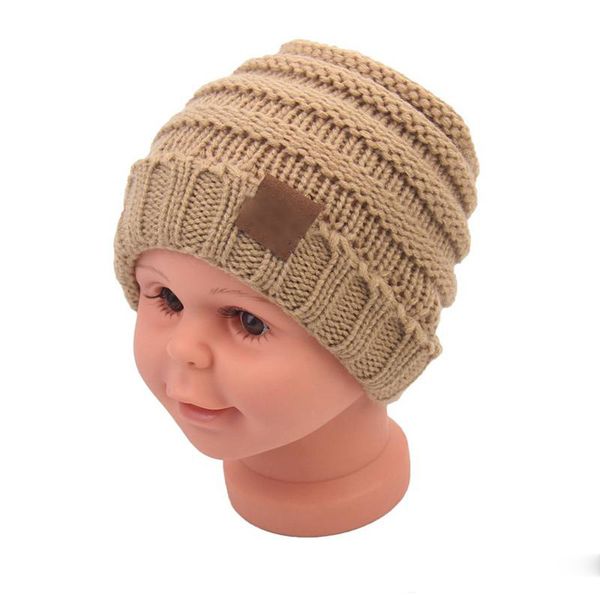 Mode-bébé chapeaux d'hiver à la mode Beanie Crochet mode nouveau-né enfants laine tricoté casquettes casquettes chaudes chapeau d'extérieur