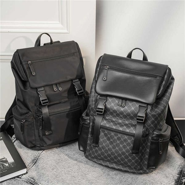 Mode sacs à dos hommes homme en cuir pochette d'ordinateur étanche concepteur école mâle voyage sac à dos Mochila 2023 230223