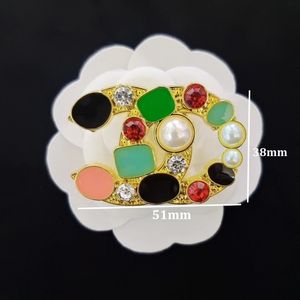 mode badge bijoux broche femmes designer de luxe broche broches hommes cristal marque argent or broches double lettres broche costume robe broches parti cadeau de mariage